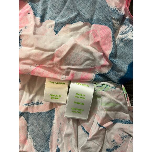 Lilly Pulitzer‎ WILLA FLOUNCE SLEEVE TOP Blouse Womens Size XS Floral - Picture 4 of 8